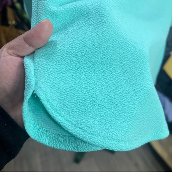 GREEN ENVELOPE Los Angeles Aqua Ruffle Sleeve Women's Top Spring Blouse Small - Picture 7 of 9